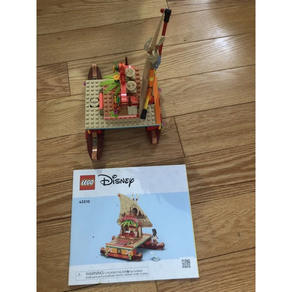 LEGO Disney Princess Moana Wayfinding Boat 43210 Complete‎ w/ manual without Box